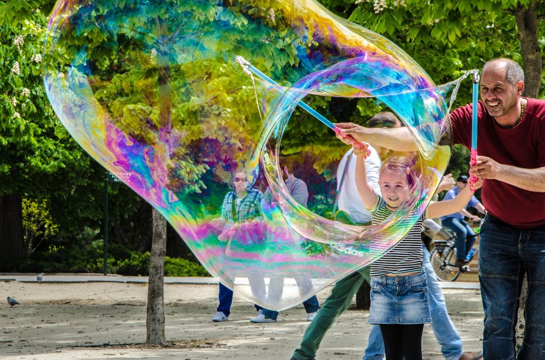 Pompas de Jabón en Madrid, fotografía de Geo Aragón (Siguiendo al Conejo Blanco)